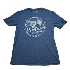 Jeep 🦆 Vintage 48 Blue Short Sleeve Tee with Distressed Graphic